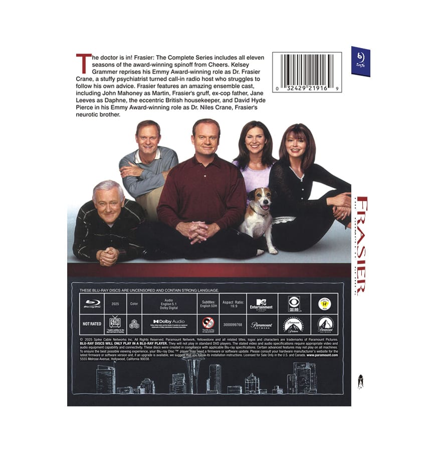 Frasier: The Complete Series (Seasons 1-11) (1993-2004) 11-Disc Set Blu-ray - Image 2