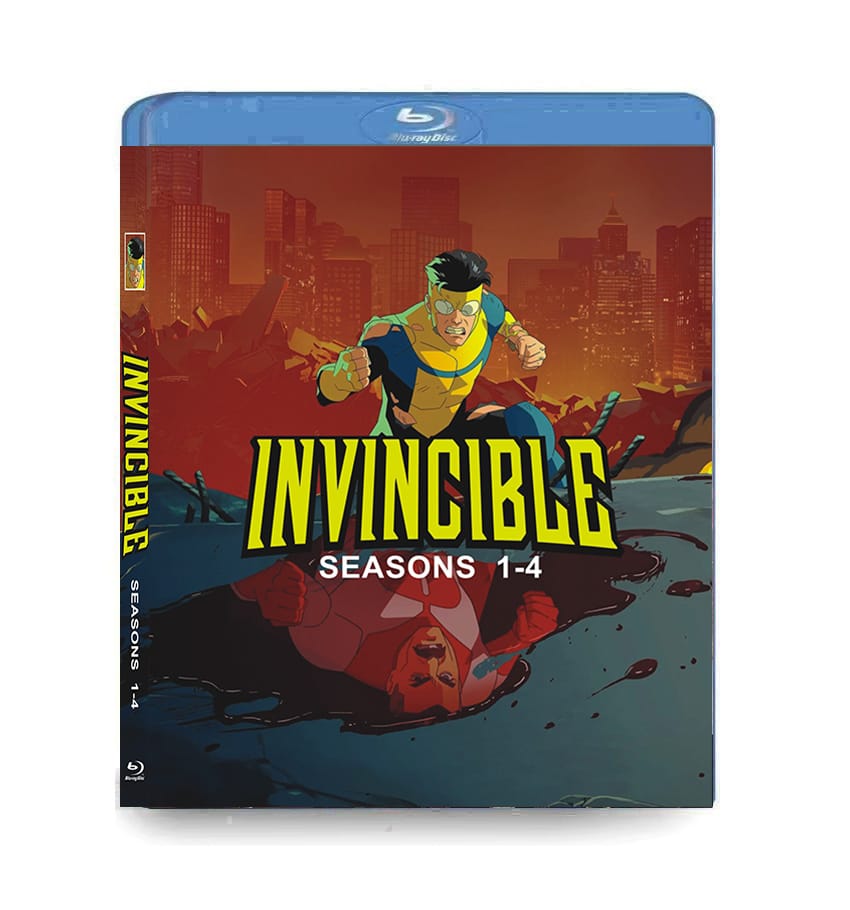 Invincible Seasons 1-4 (2021-2026) 5-Disc Blu-ray - Complete Animated Superhero Series