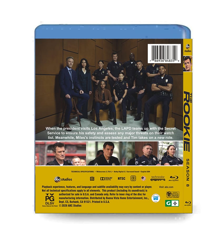 The Rookie: Season 8 (2026) 2-Disc Set Blu-ray - Nathan Fillion Action Police Drama - Image 2